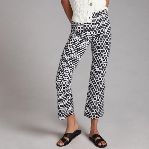 Maeve Kick Flare Pants Black Motif 